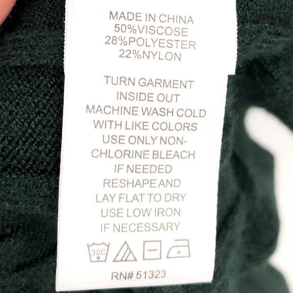 CECE Women's Cable Knit Sweater Dress M Green Forest Shadow Pullover NWT - Picture 10 of 11